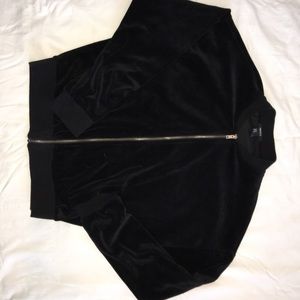 Black Velvet Bomber Jacket